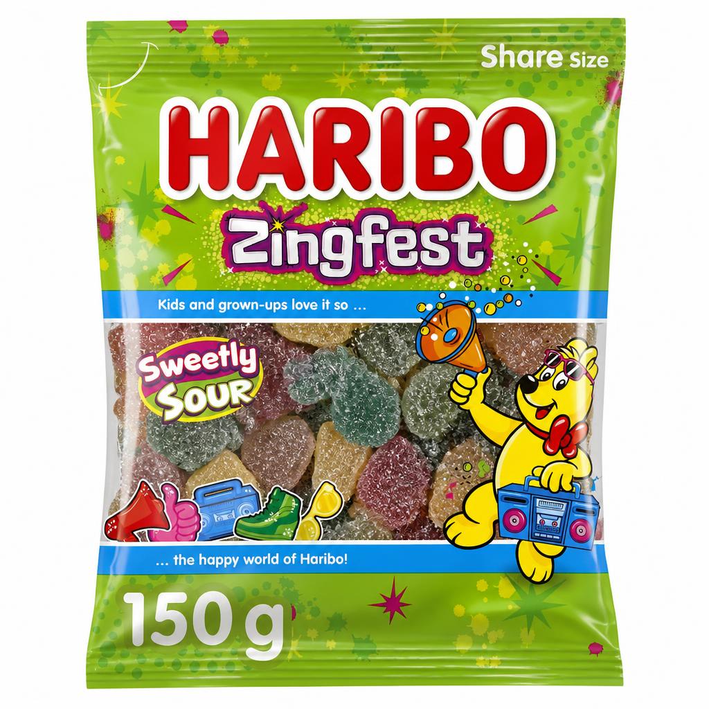 Haribo Zingfest Fizzy Fruit Flavour 150G