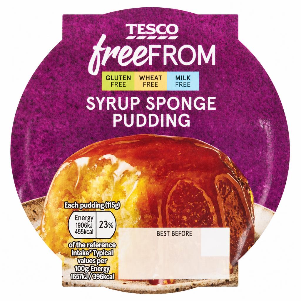 Tesco Free From Syrup Sponge 115G