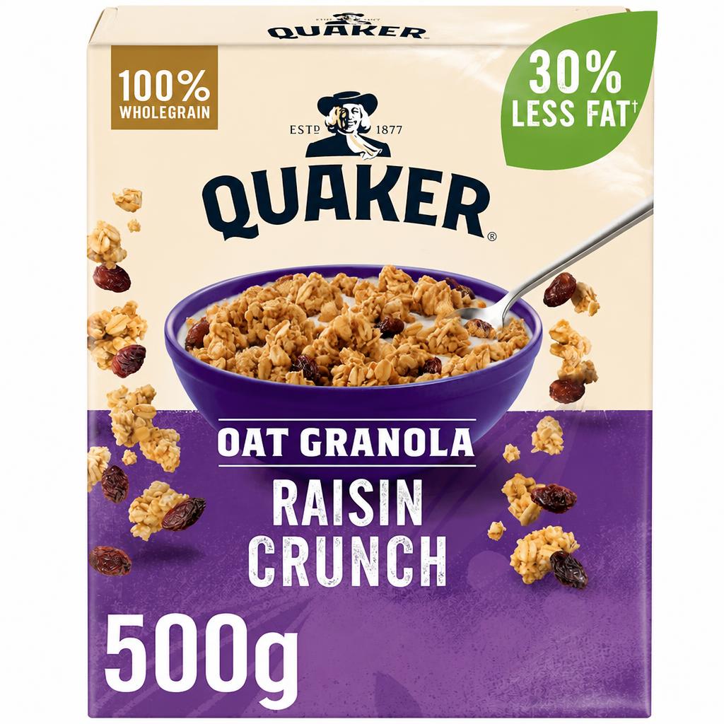 Quaker Oat Granola Raisin 500g
