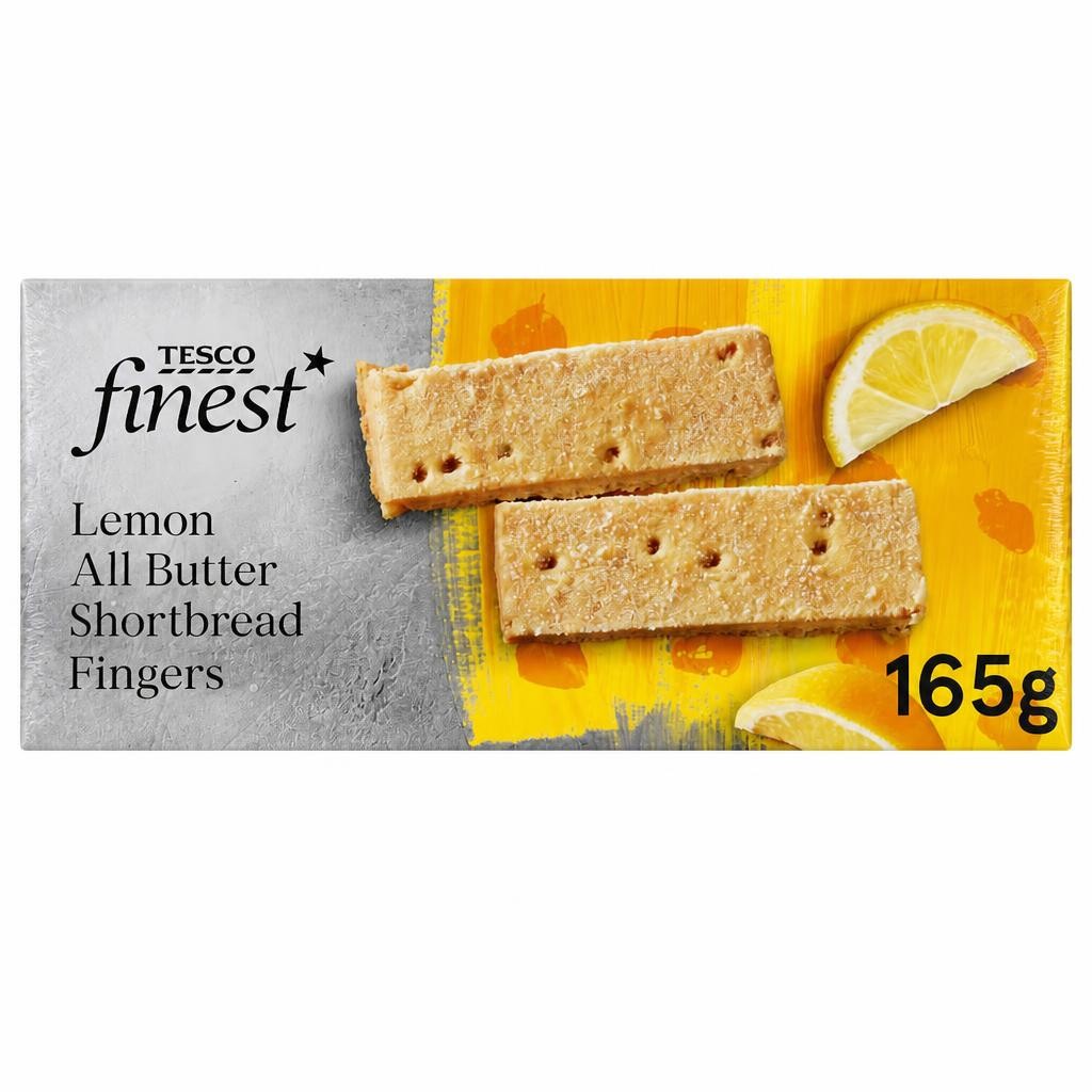 Tesco Finest Lemon Shortbread Fingers 165G