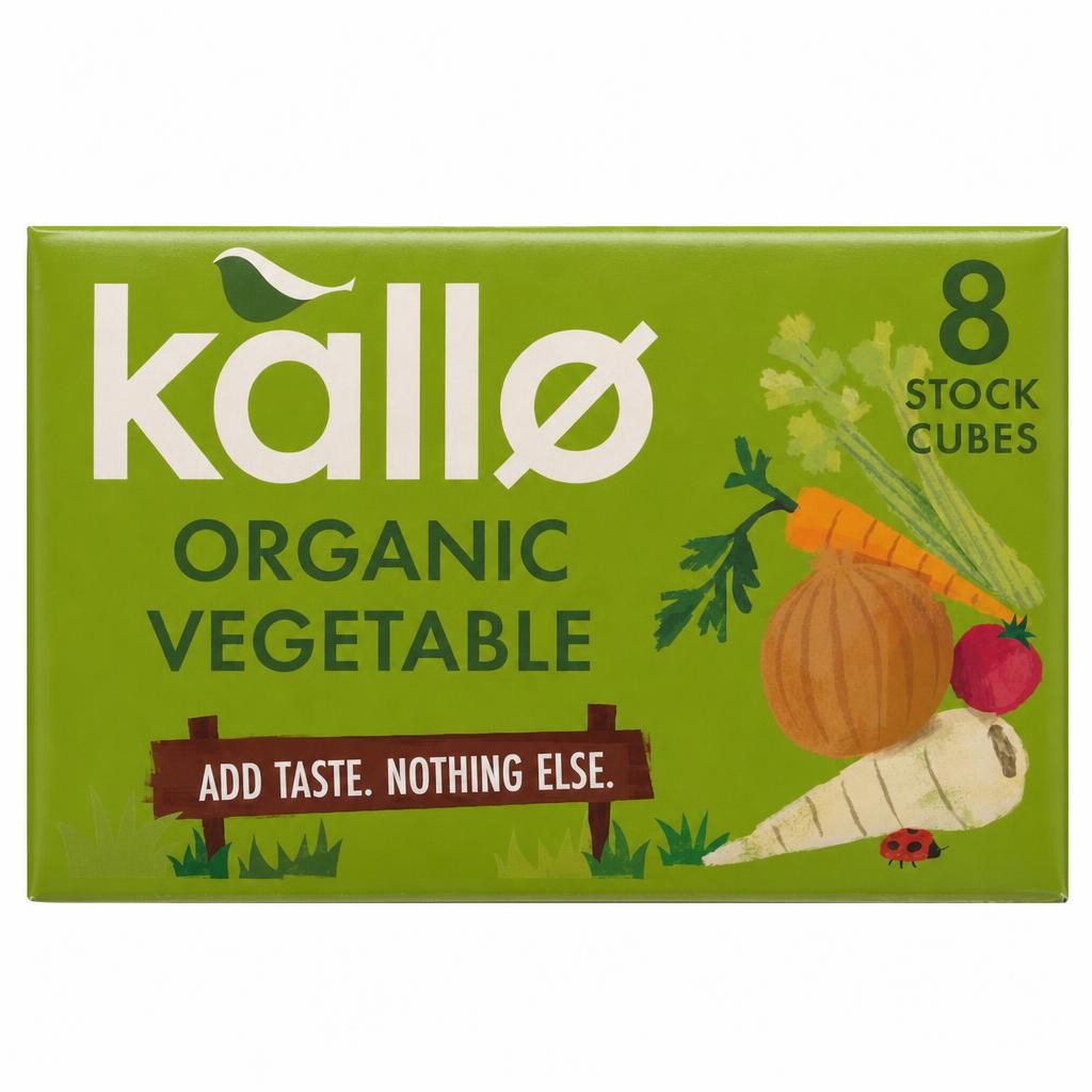 Kallo Organic Vegetable Stock Cubes 8 Pack 88g