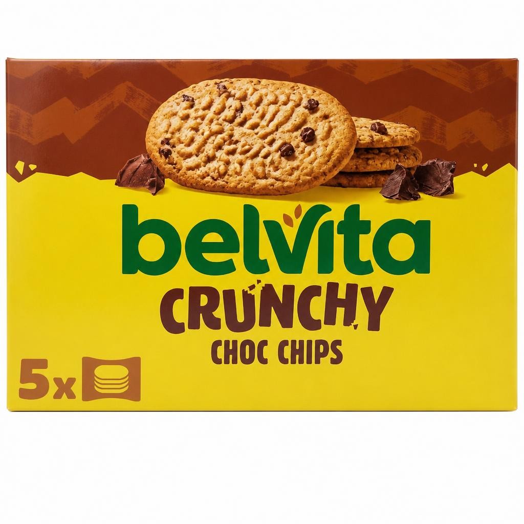 Belvita Cocoa Chocolate Chip Cereal Biscuit Snack Bars Pack 5 x 45g