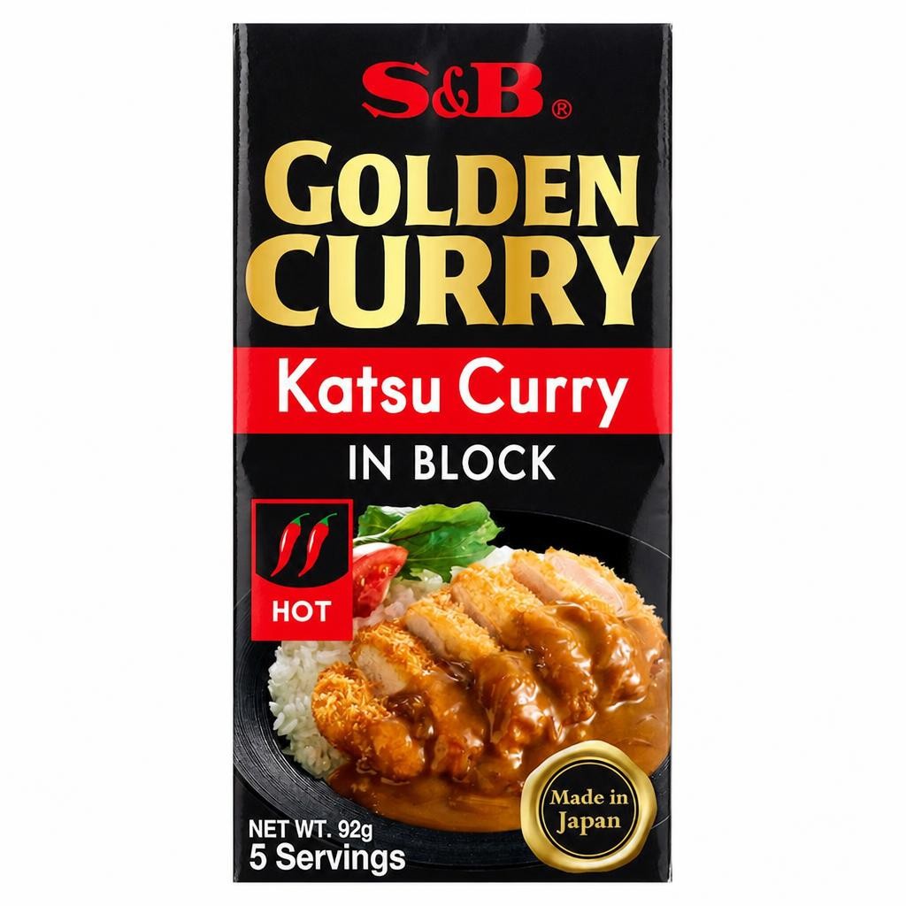 S&B Japanese Golden Curry Mix in Block Hot 92g