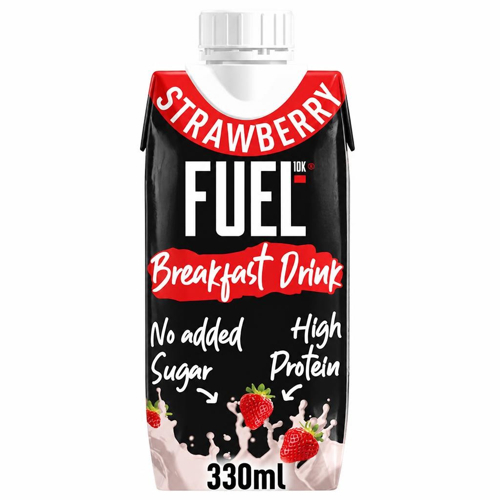 FUEL10K Strawberry High Protein Milk Breakfast Drink 330ml