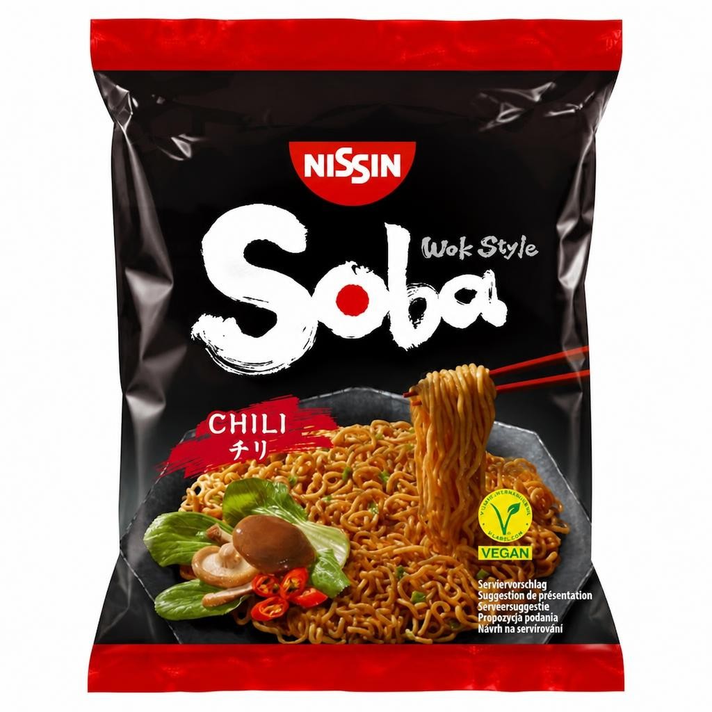 Nissin Wok Style Soba Noodles - Chili 111g