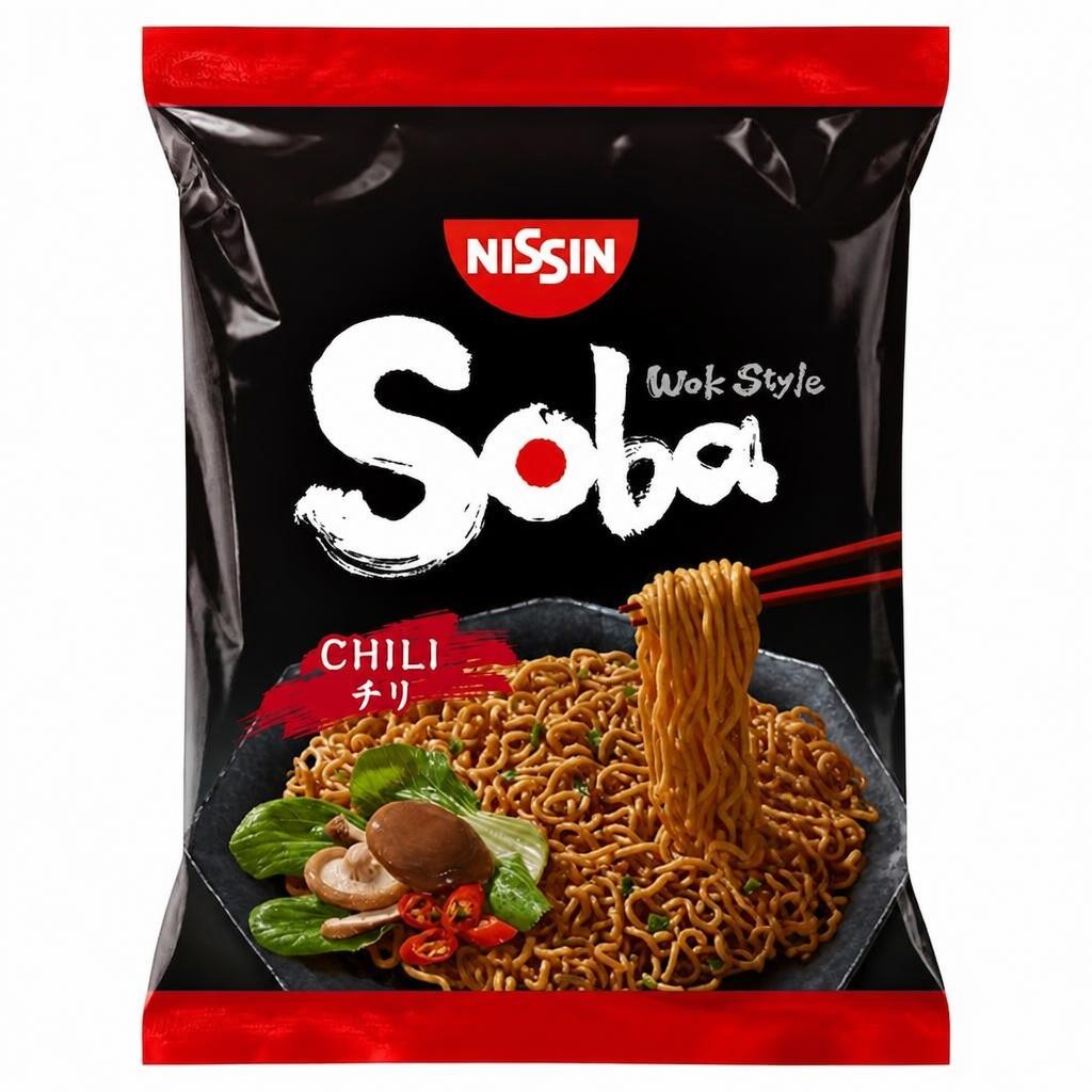 Nissin Wok Style Soba Noodles - Chili 111g