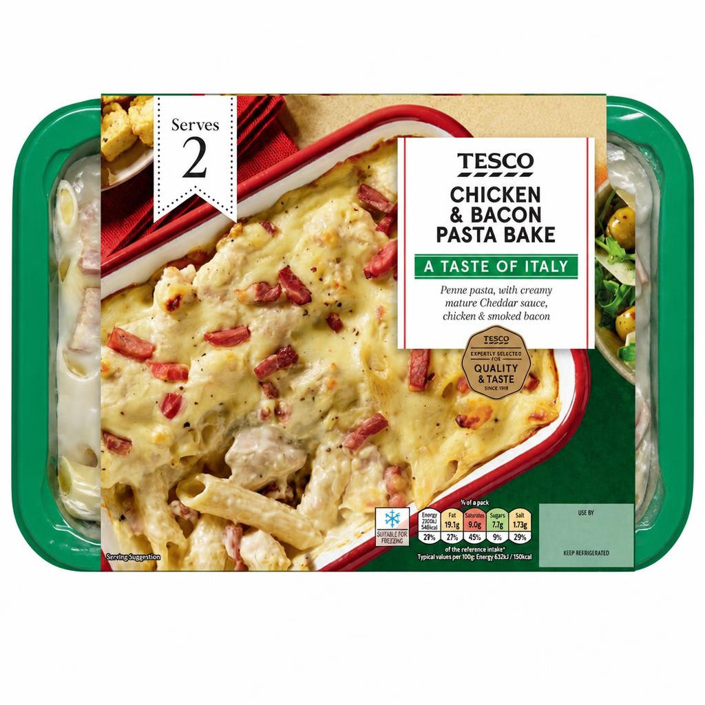 Tesco Chicken & Bacon Pasta Bake 750G