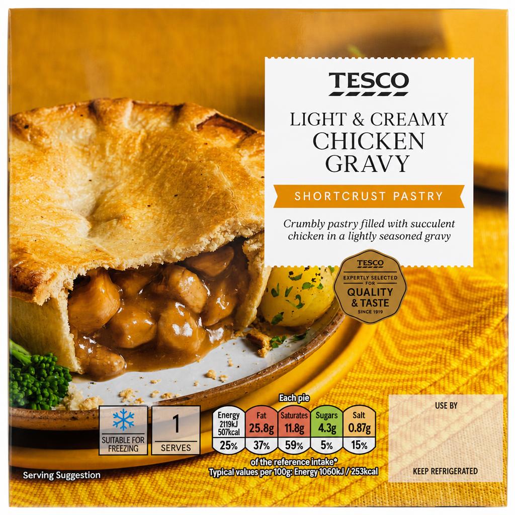 Tesco Chicken & Gravy Shortcrust Pie 200G