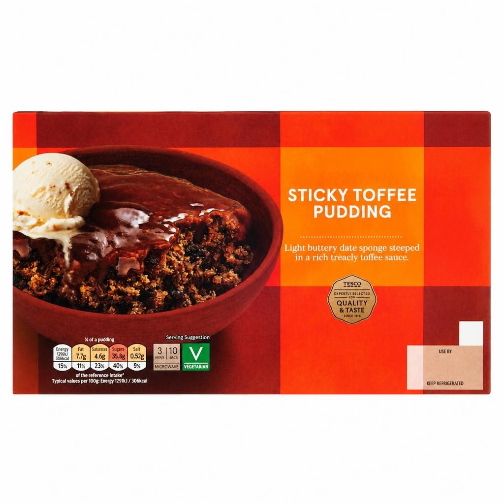 Tesco Sticky Toffee Pudding 400G