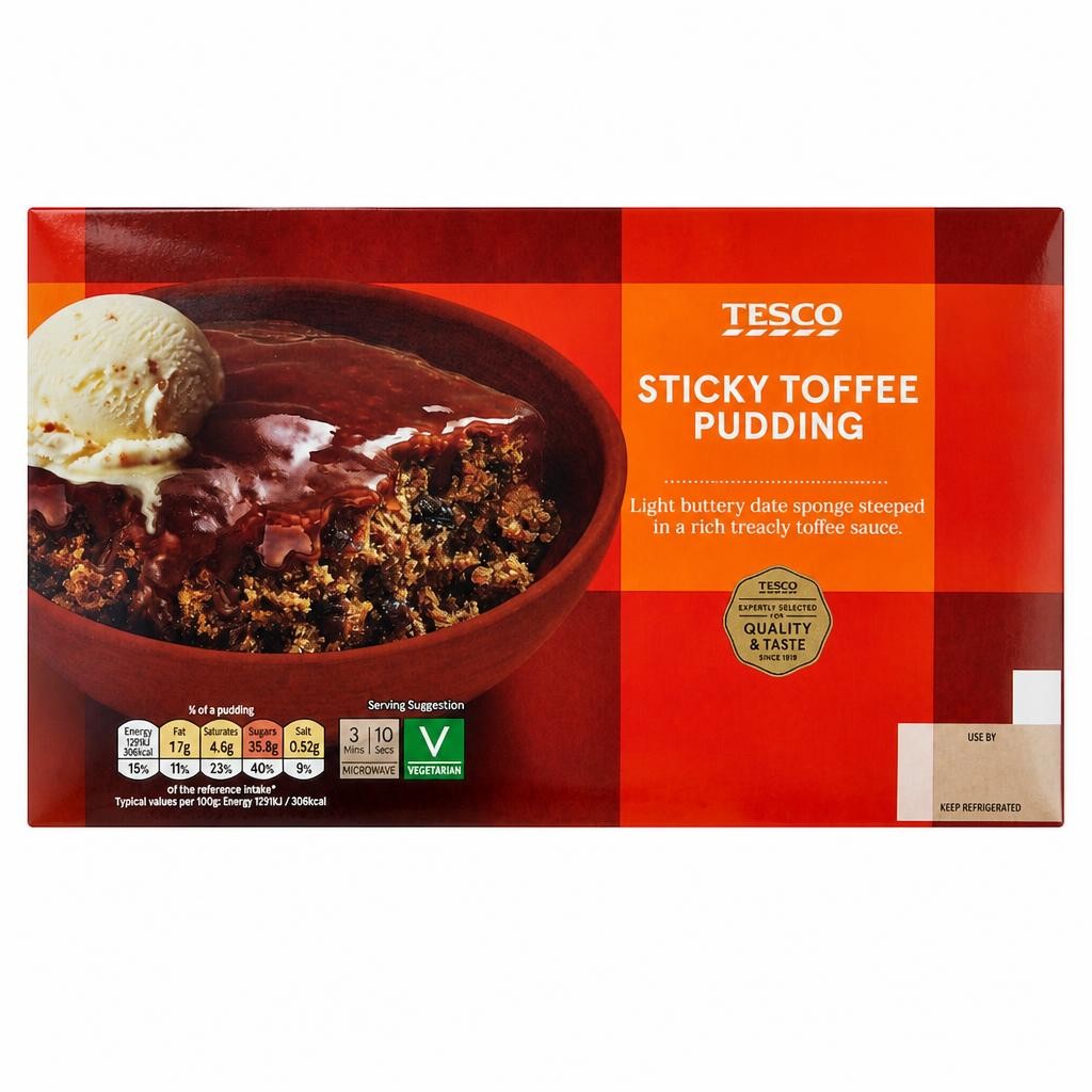 Tesco Sticky Toffee Pudding 400G