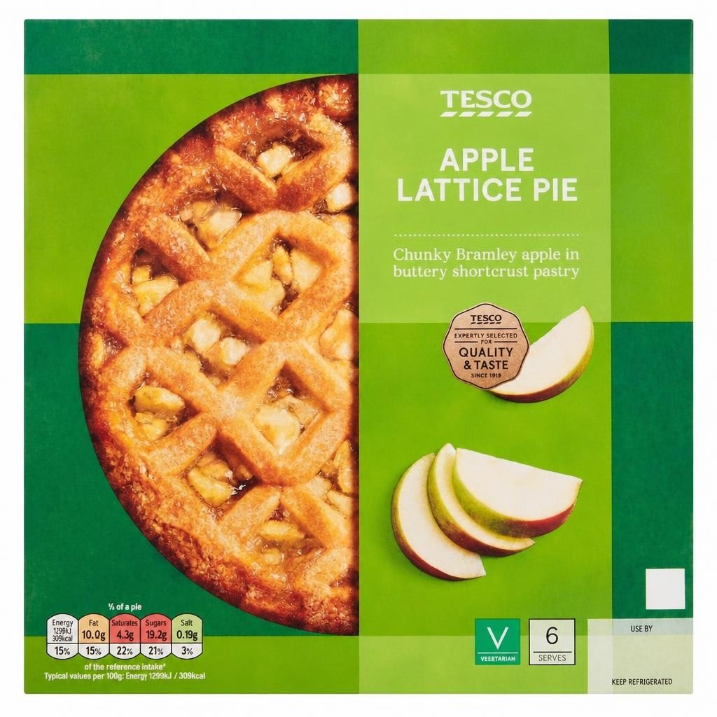 Tesco Apple Lattice Pie 500G