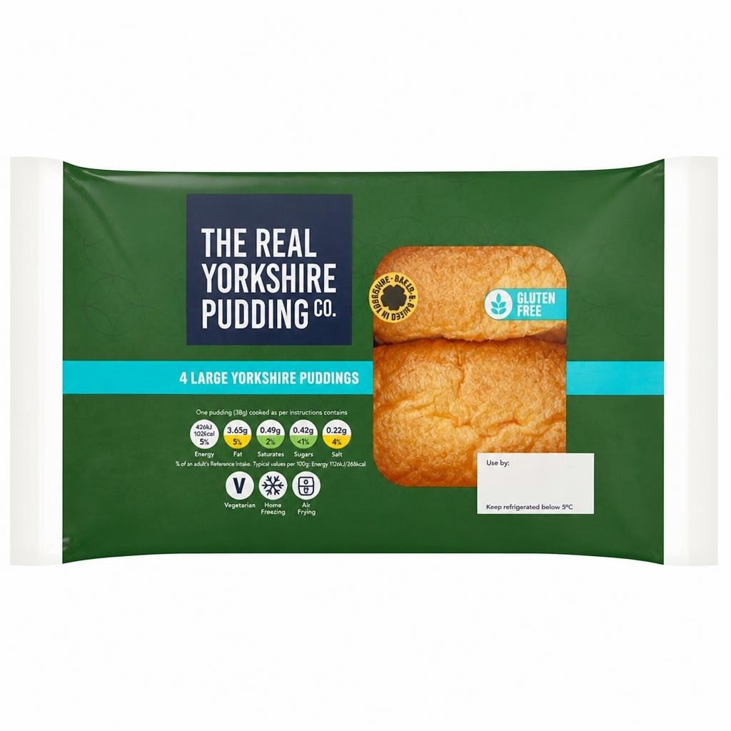 The Real Yorkshire Pudding Co. Gluten Free Large Yorkshire Puddings 160g