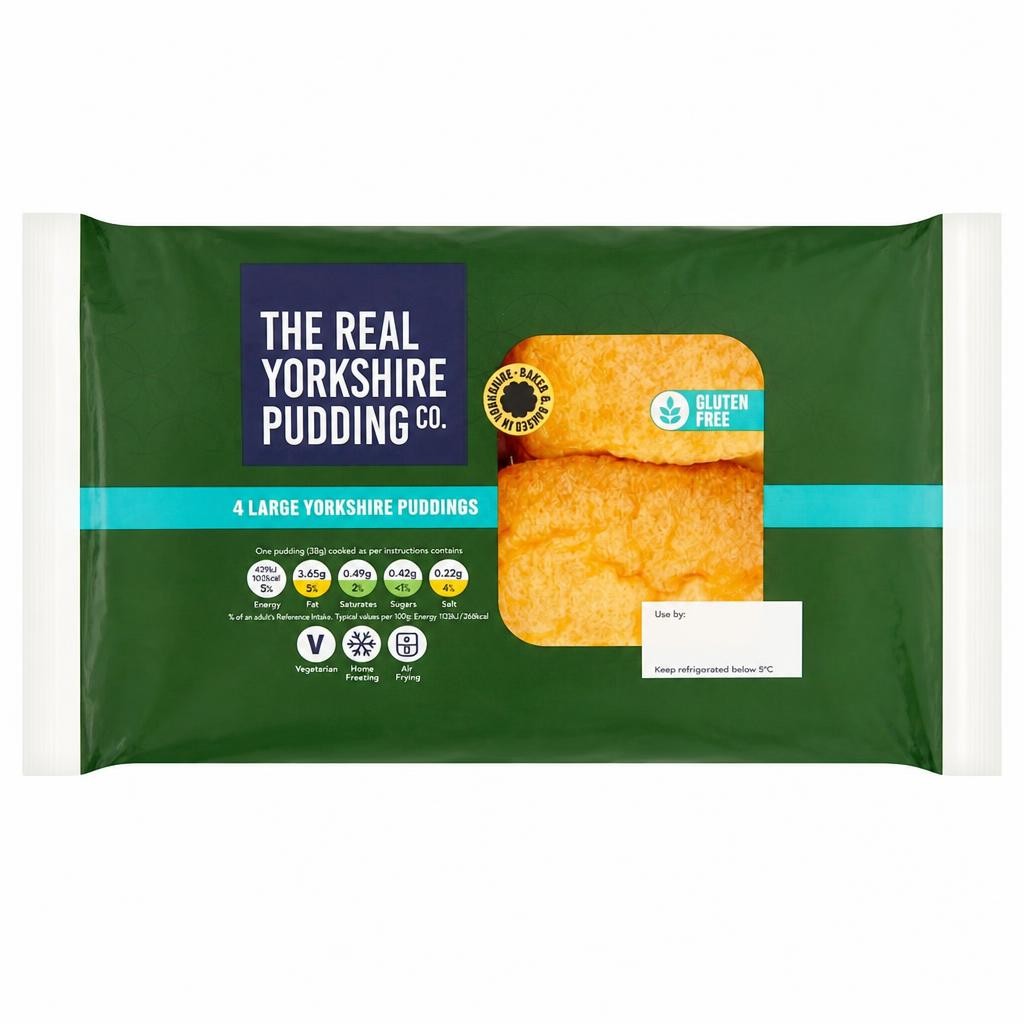 The Real Yorkshire Pudding Co. Gluten Free Large Yorkshire Puddings 160g