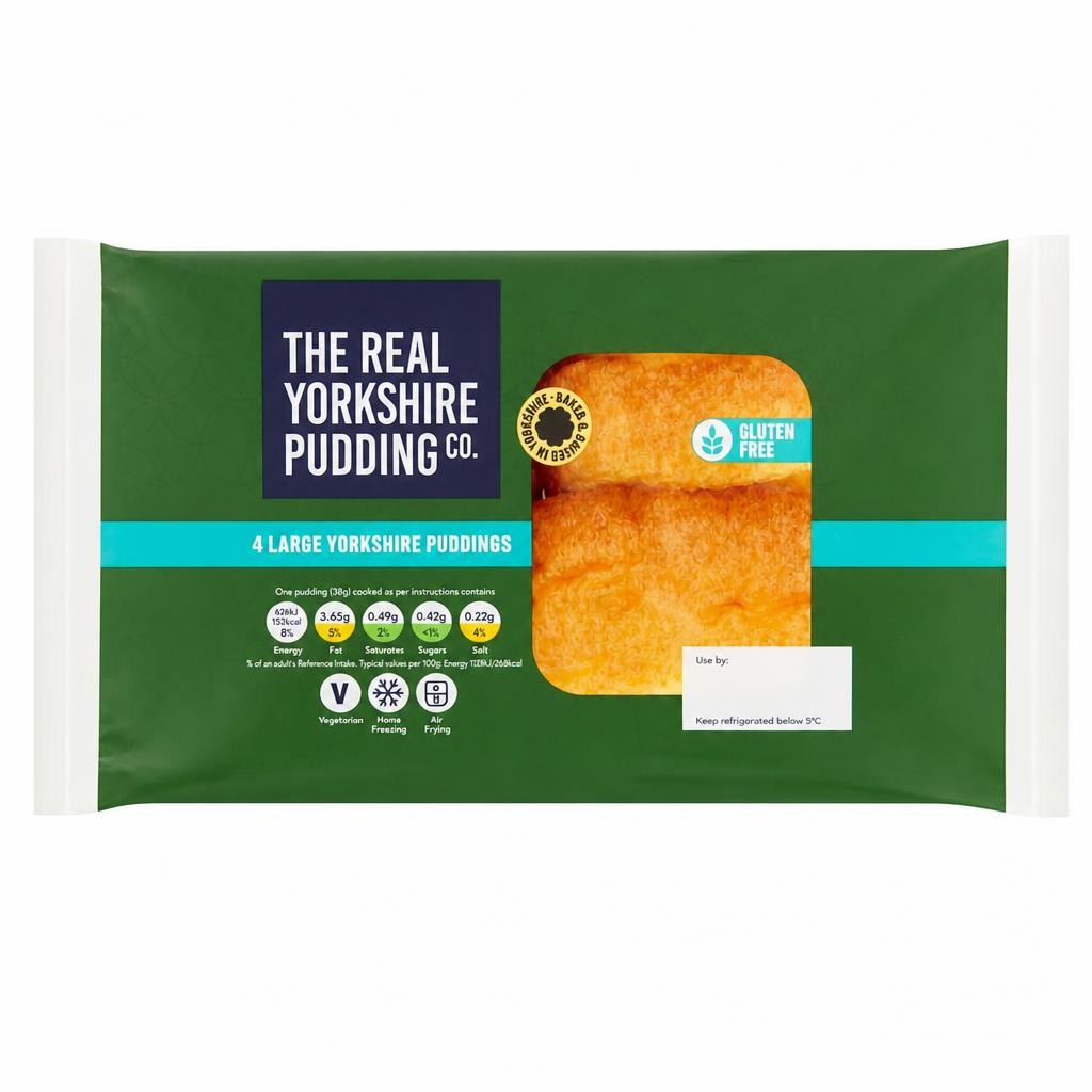 The Real Yorkshire Pudding Co. Gluten Free Large Yorkshire Puddings 160g