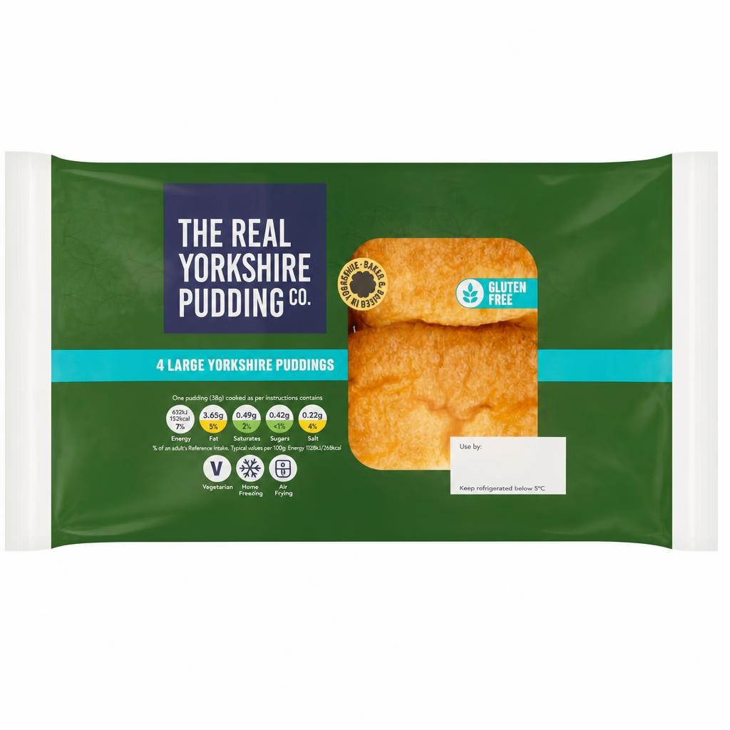 The Real Yorkshire Pudding Co. Gluten Free Large Yorkshire Puddings 160g