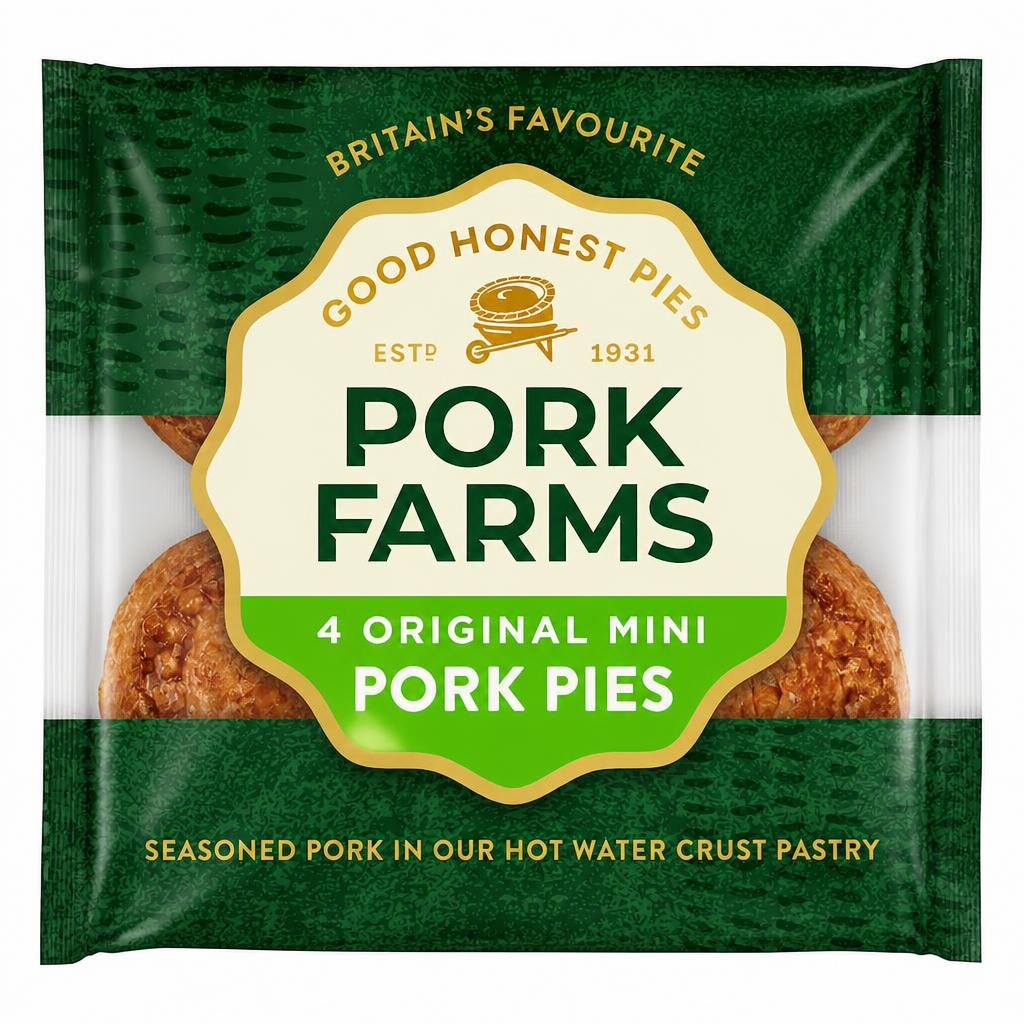 Pork Farms Original Pork Pies 4 Pack