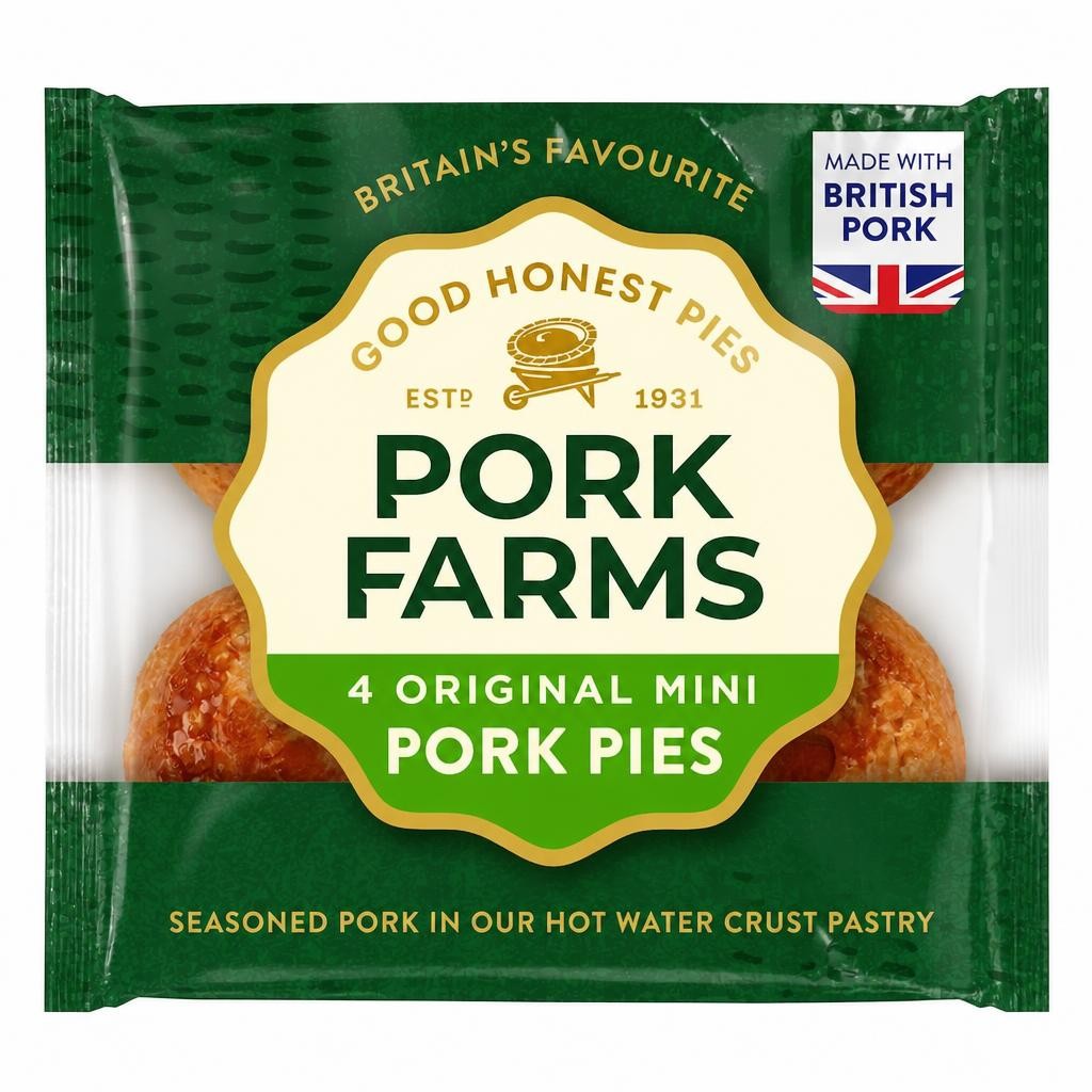 Pork Farms Original Pork Pies 4 Pack