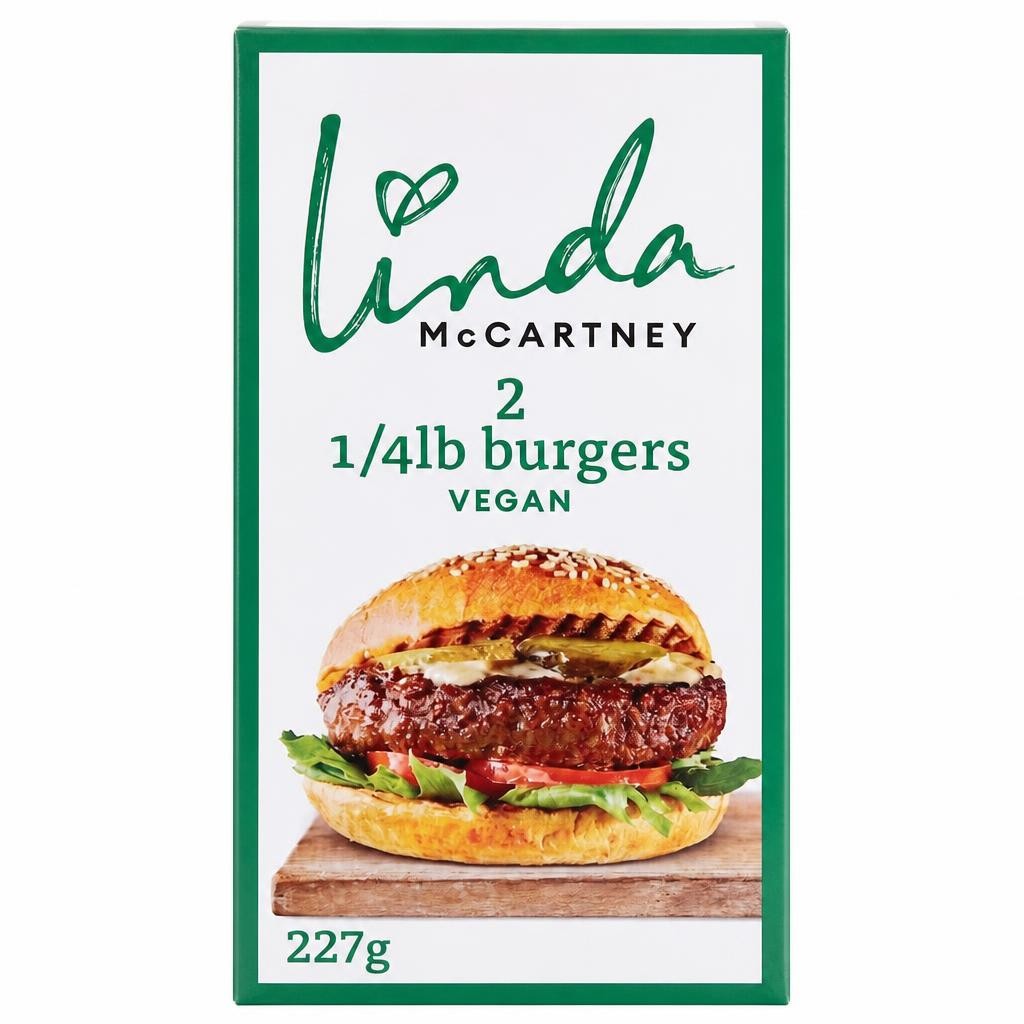 Linda McCartney's 2 Vegetarian 1/4 lb Burgers 227g