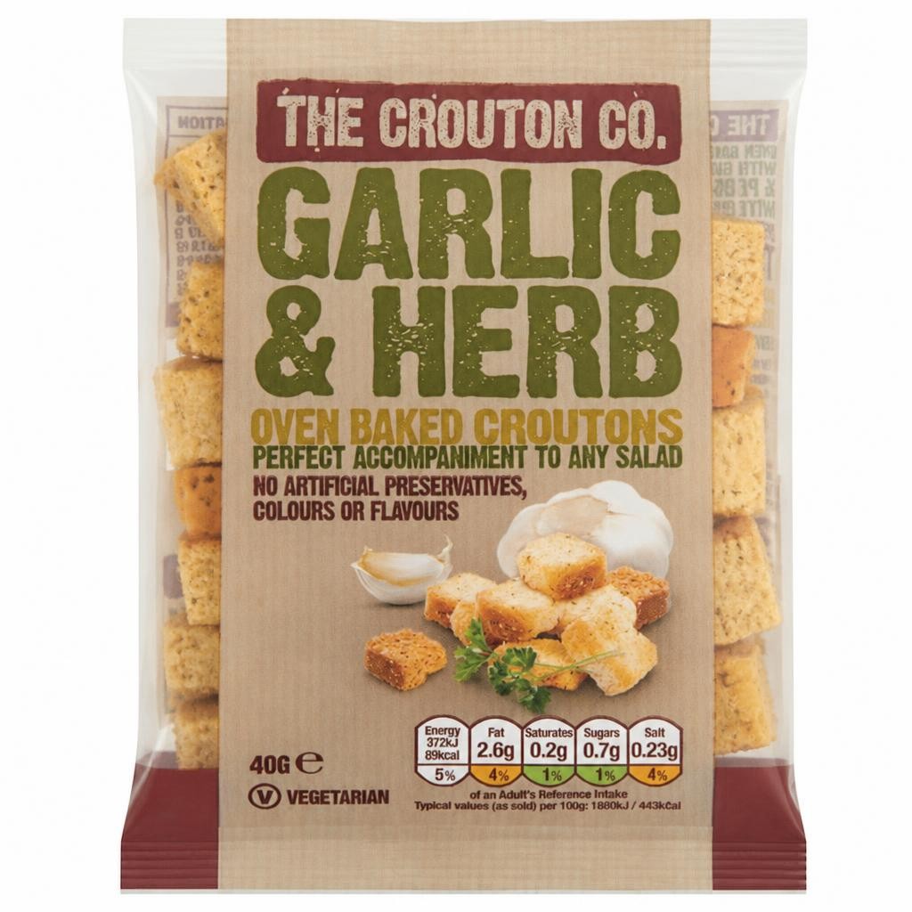 Crouton Company Garlic & Herb Croutons 40G