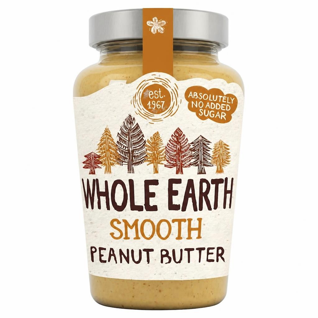 Whole Earth Smooth Peanut Butter 454G