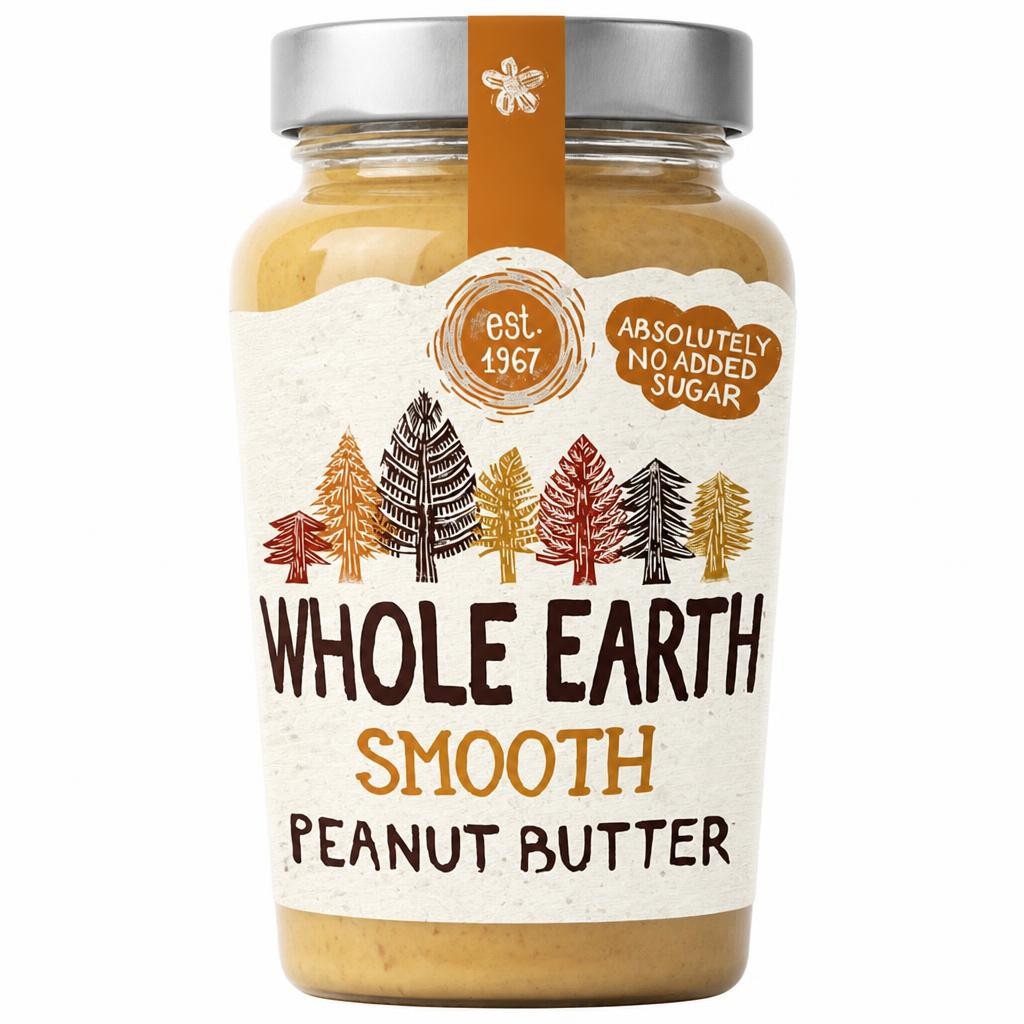 Whole Earth Smooth Peanut Butter 454G