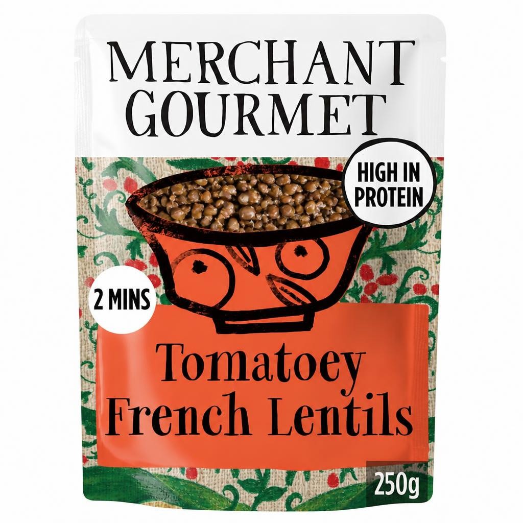 Merchant Gourmet Tomatoey Puy & Green Lentils 250G