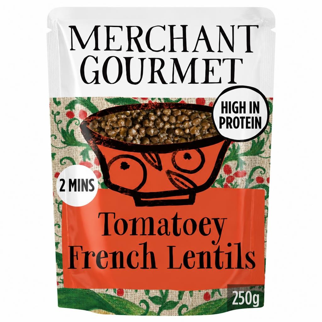 Merchant Gourmet Tomatoey Puy & Green Lentils 250G