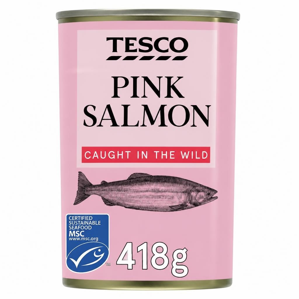 Tesco Wild Pacific Pink Salmon 418G