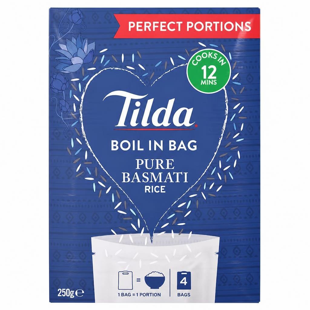 Tilda Boil In Bag Basmati Rice 4 X 62.5G