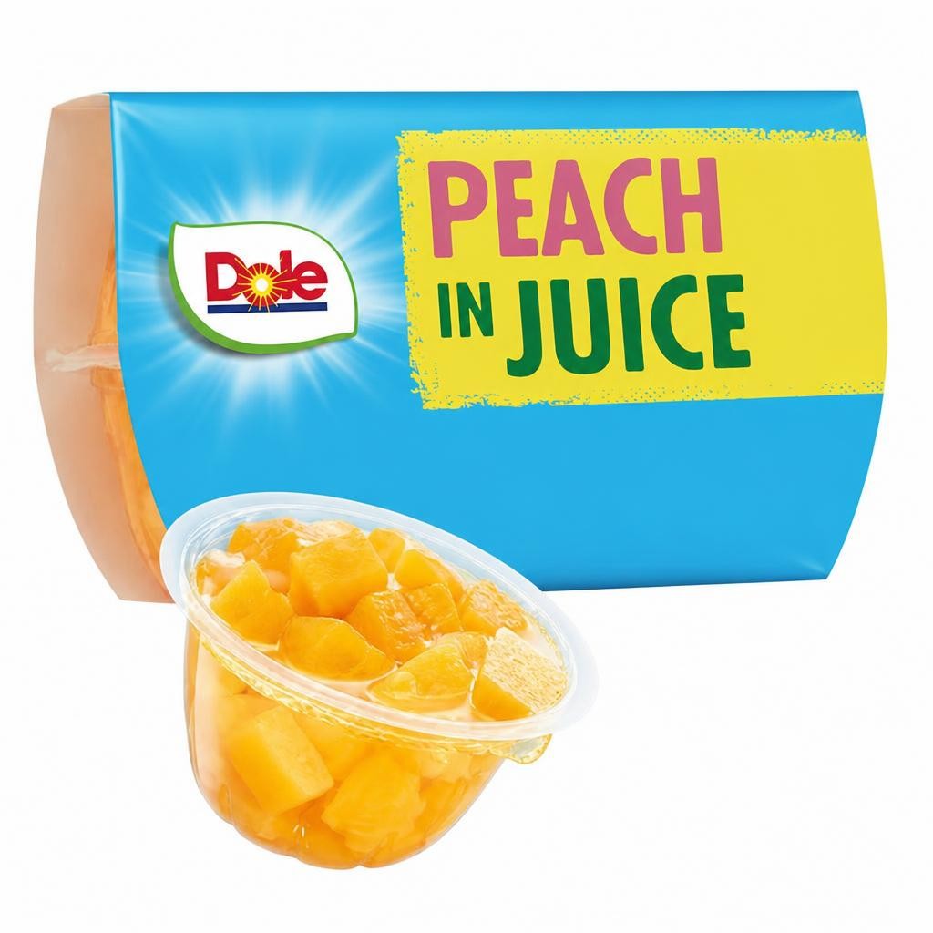 Dole Fruit Bowl Peaches In Juice 4X113g