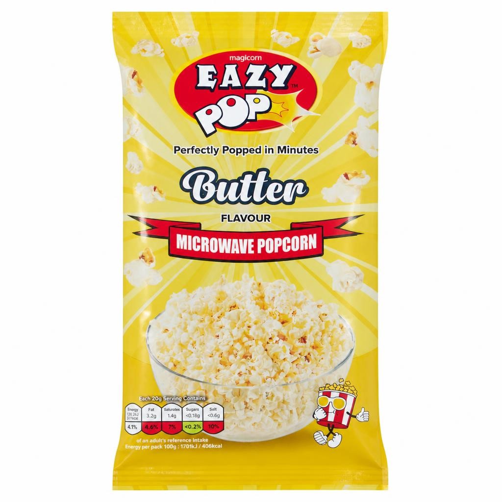 Magicorn Eazy Pop Microwave Popcorn - Butter Flavour 85g