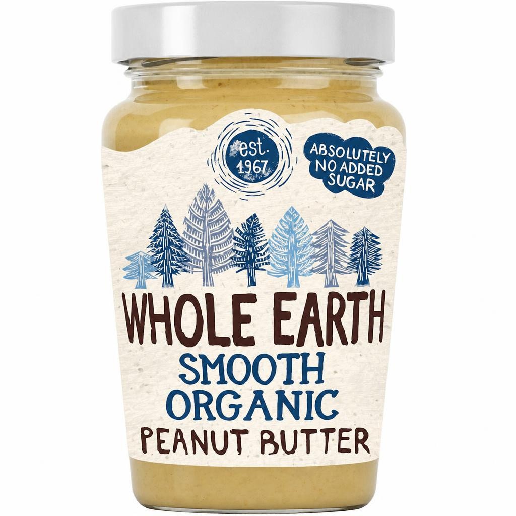 Whole Earth Smooth Organic Peanut Butter 340g