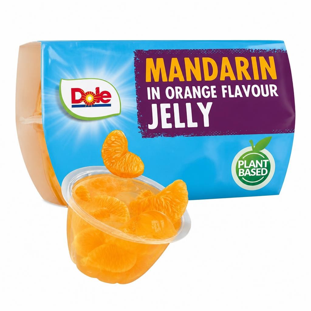 Dole Fruit In Orange Flavour Jelly - Mandarins 4 x 123g