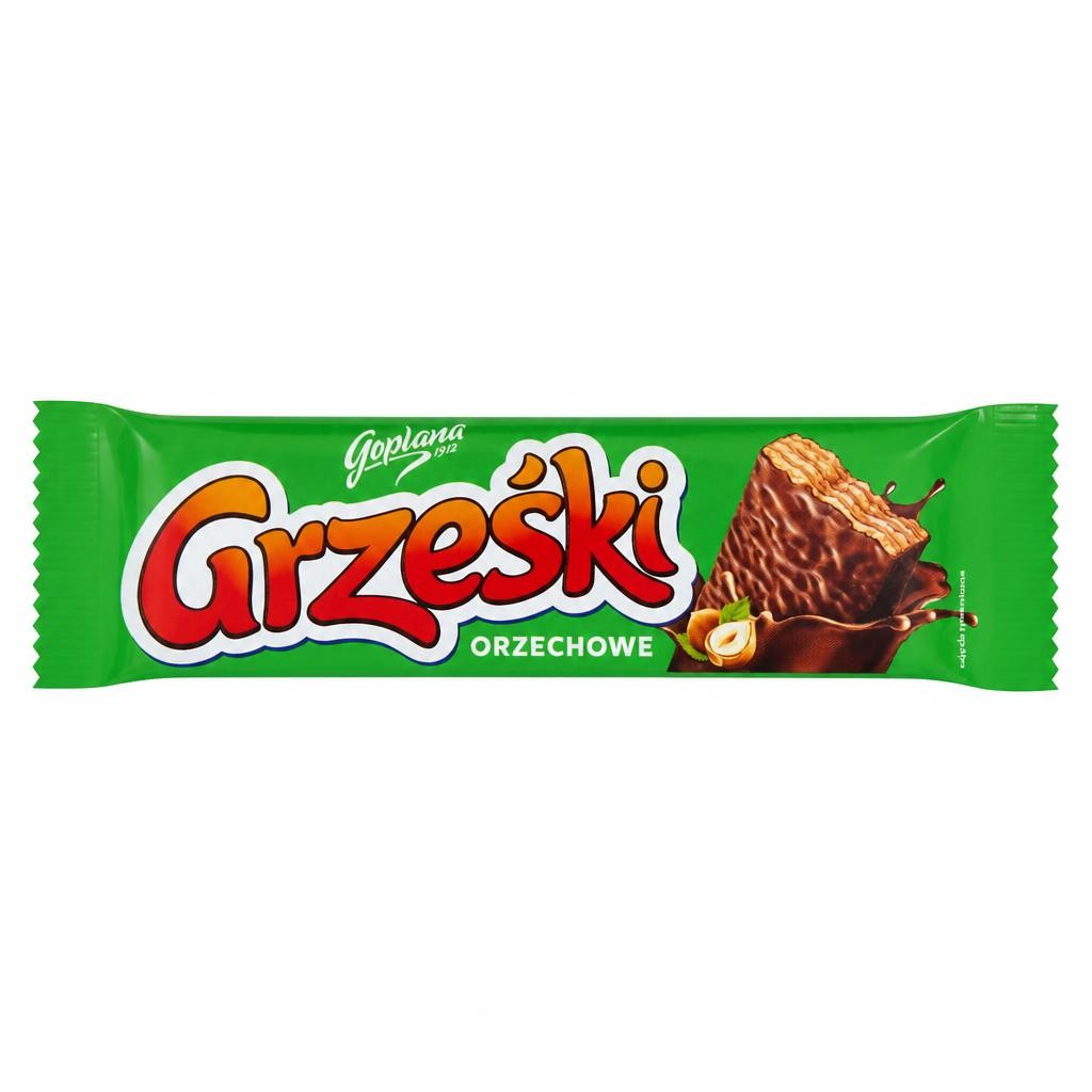 Goplana Grzeski Milk Chocolate-Coated Wafer Bar With Hazelnut Cream 36G