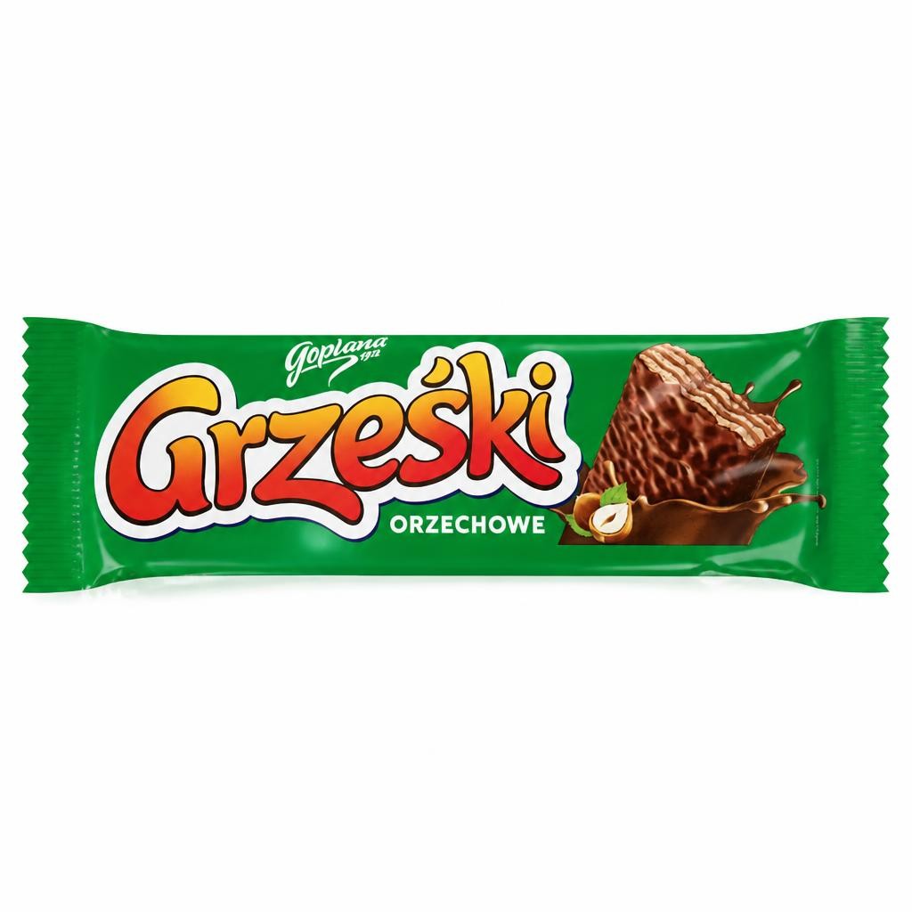 Goplana Grzeski Milk Chocolate-Coated Wafer Bar With Hazelnut Cream 36G
