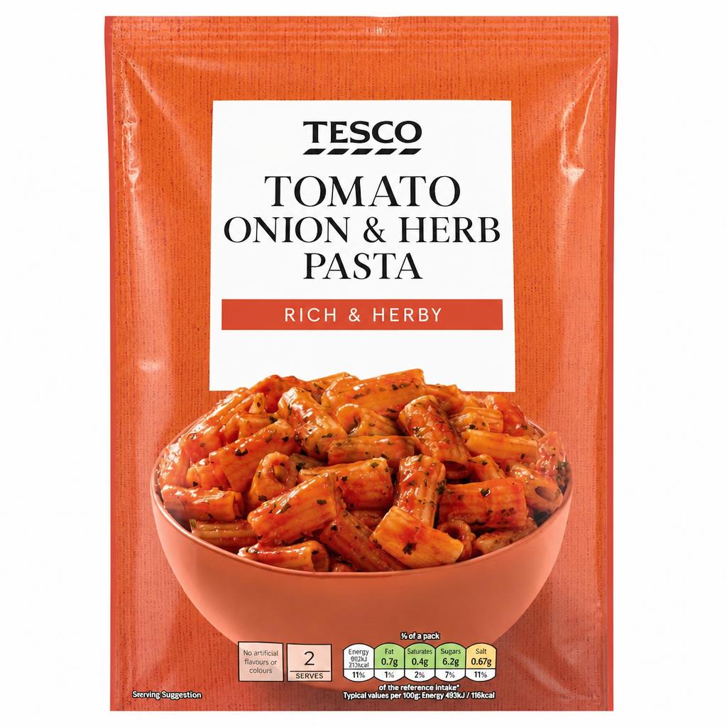 Tesco Tomato Onion & Herb Pasta 120g