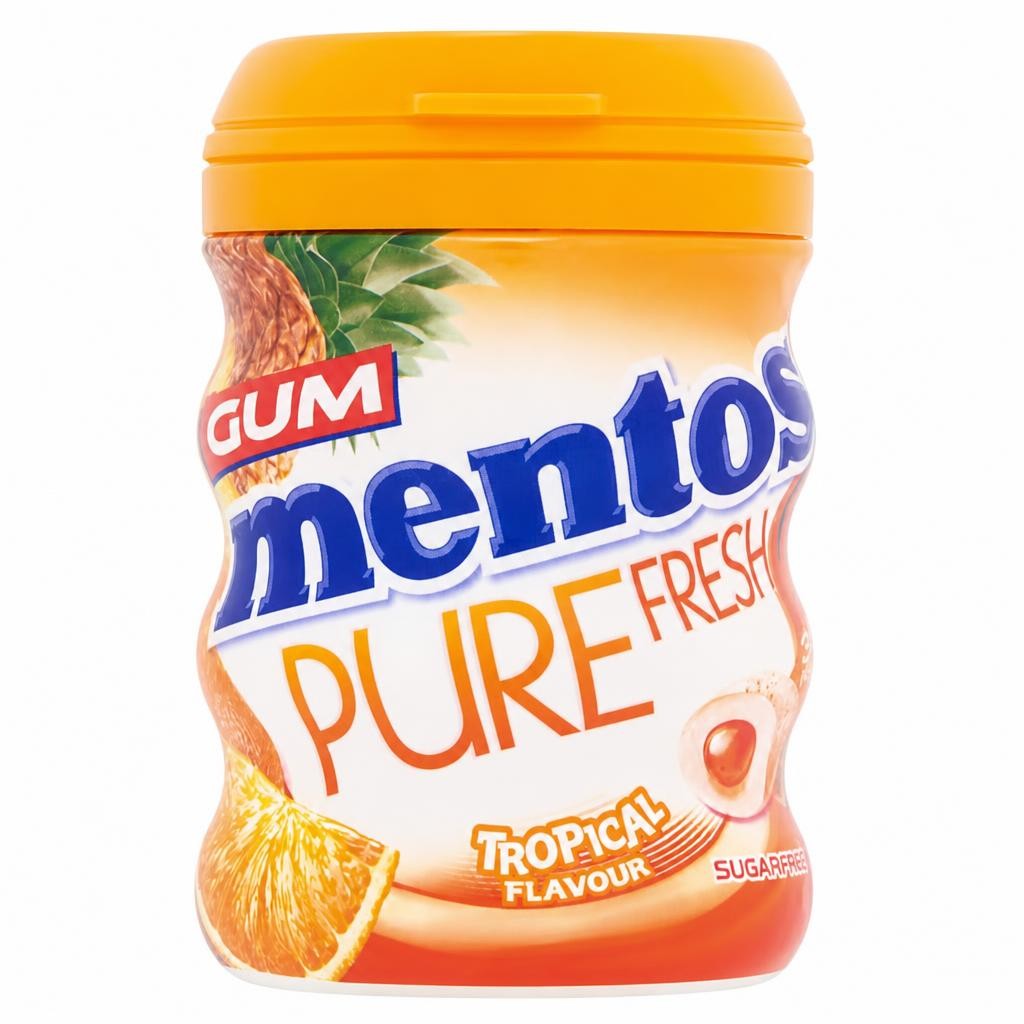 Mentos Pure Fresh Tropical Gum 35 Pieces 70G