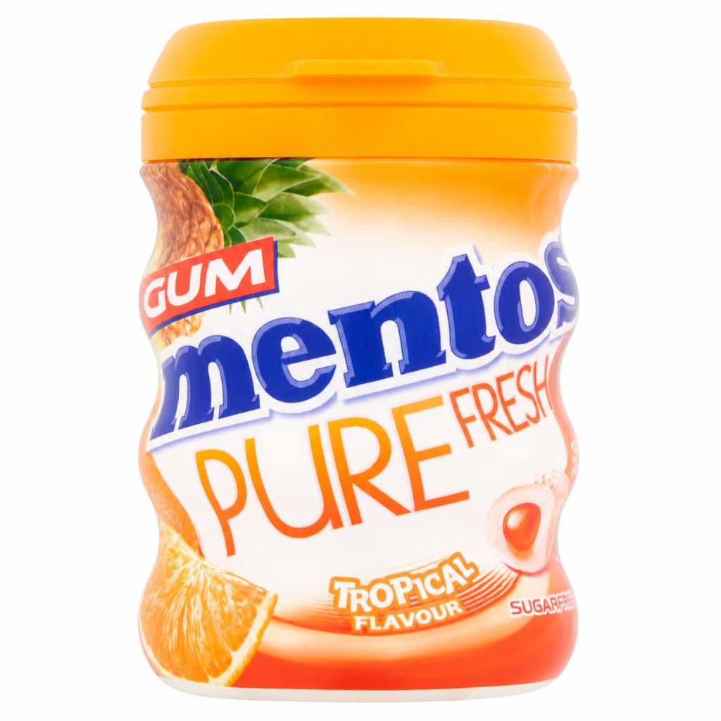Mentos Pure Fresh Tropical Gum 35 Pieces 70G