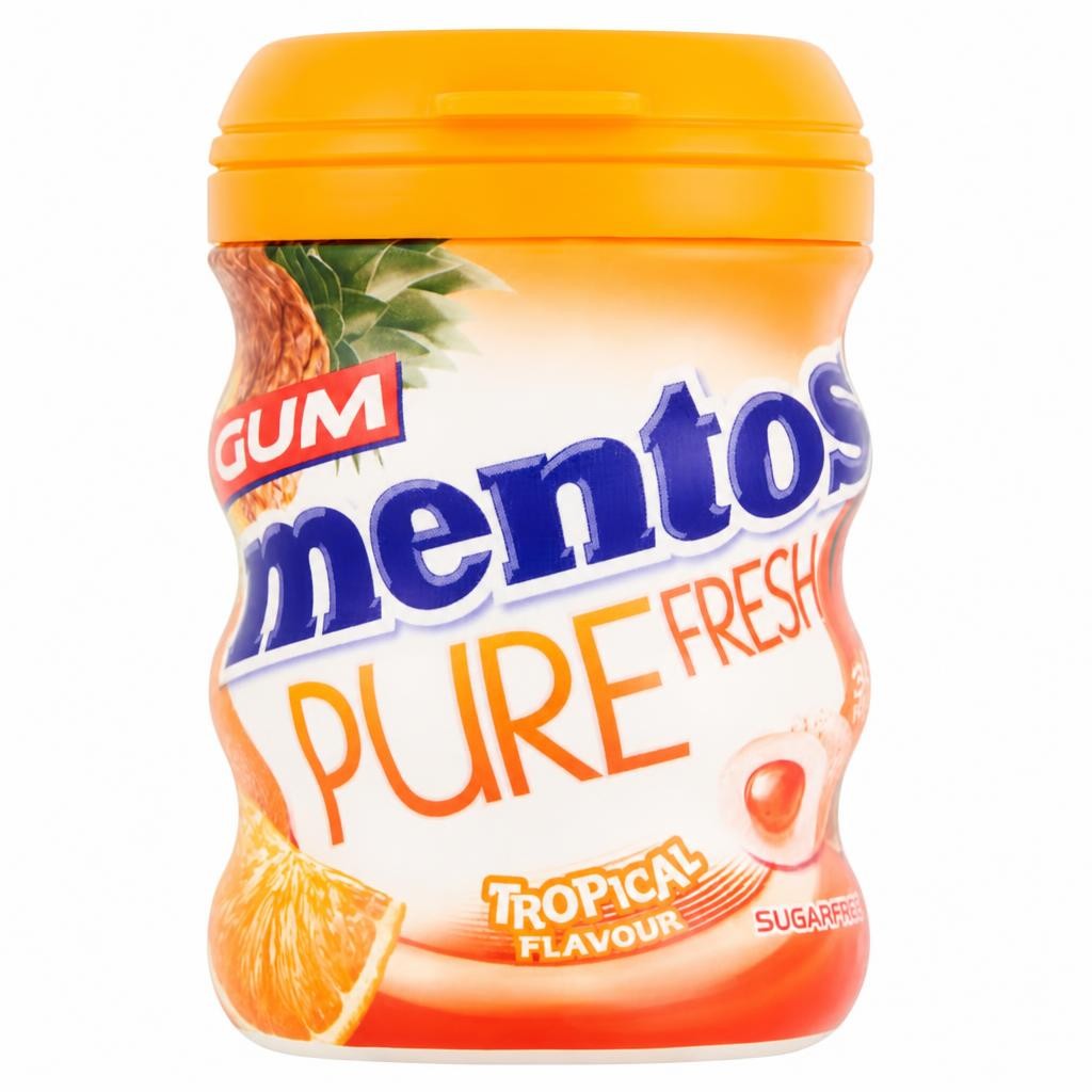 Mentos Pure Fresh Tropical Gum 35 Pieces 70G