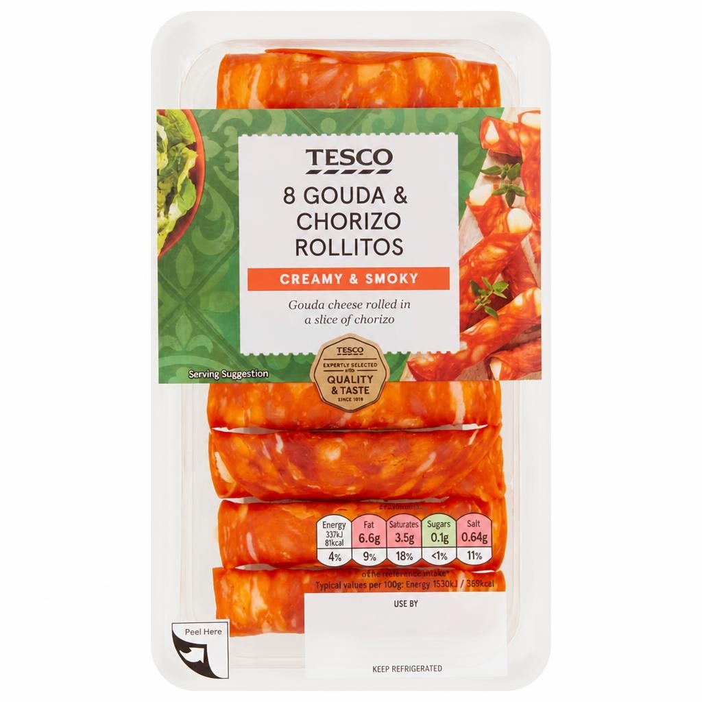 Tesco Gouda & Chorizo Rollitos 88g