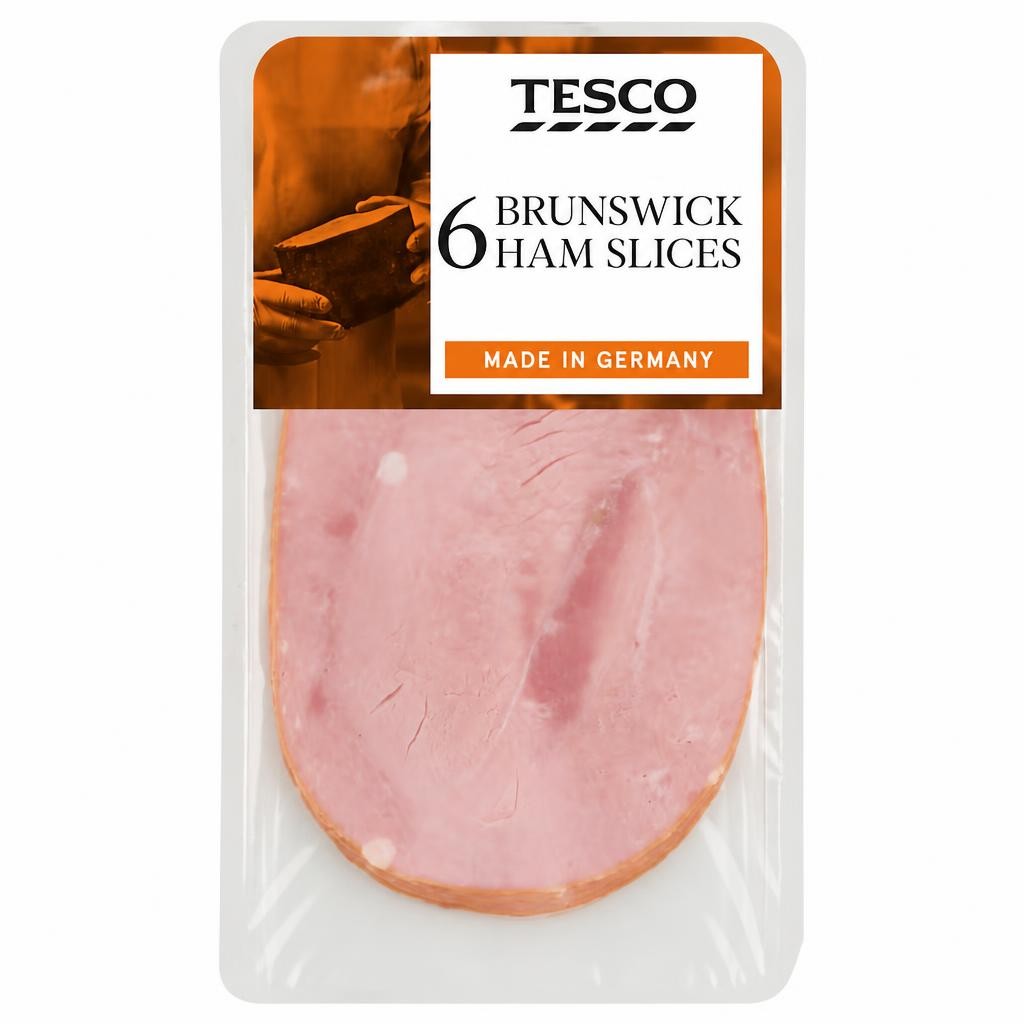 Tesco Brunswick Ham Slices 130G.