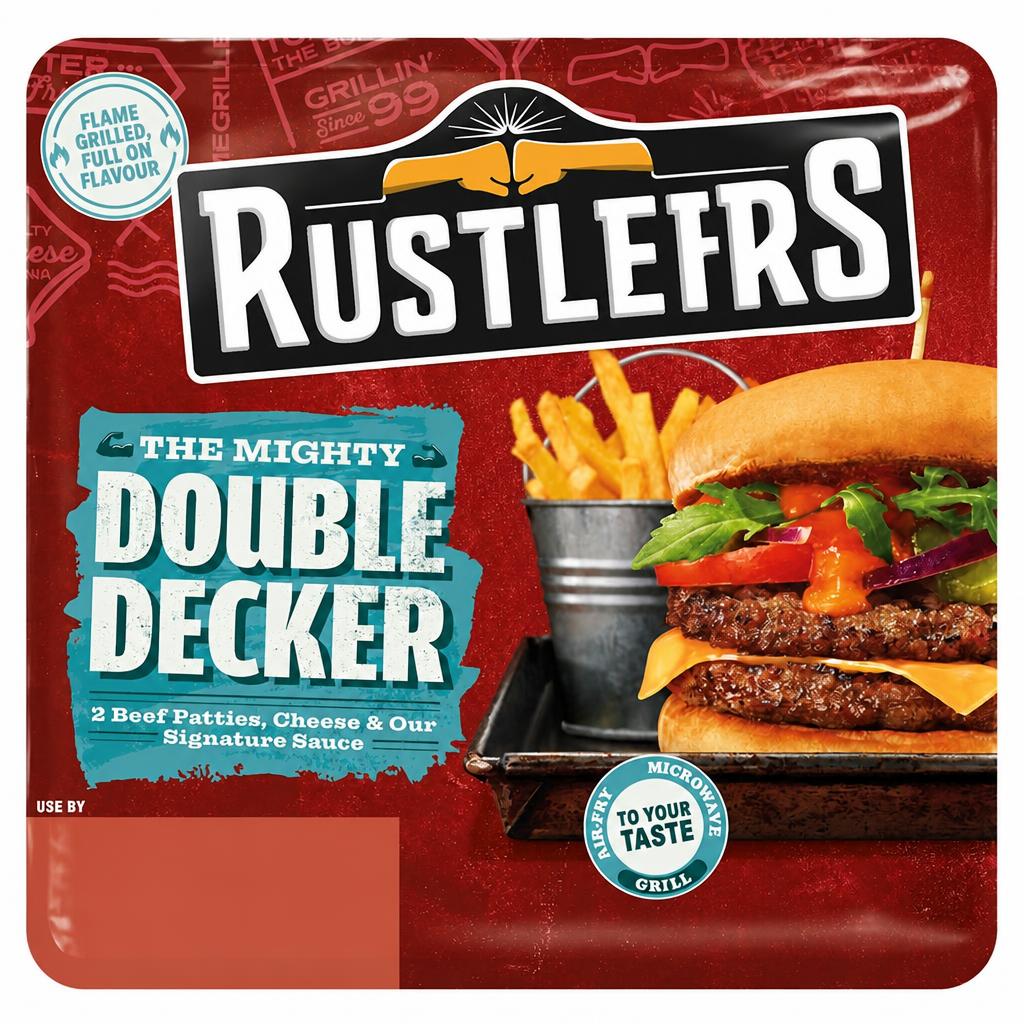 Rustlers Double Decker Cheese Burger 237G