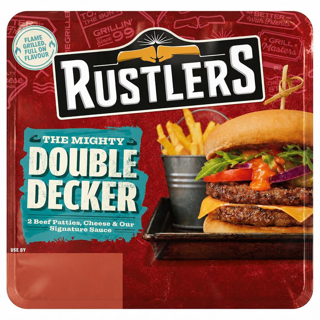 Rustlers Double Decker Cheese Burger 237G