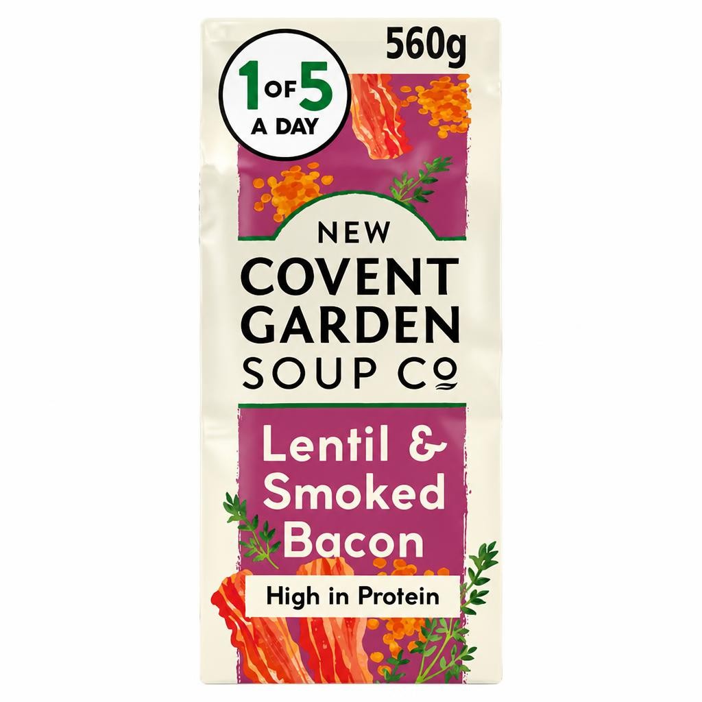 New Covent Garden Lentil & Smoked Bacon Soup 560G