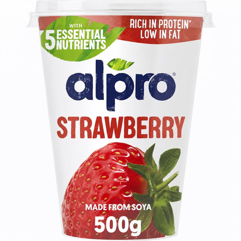 Alpro Strawberry Dairy Free Soya Yoghurt Alternative 500g