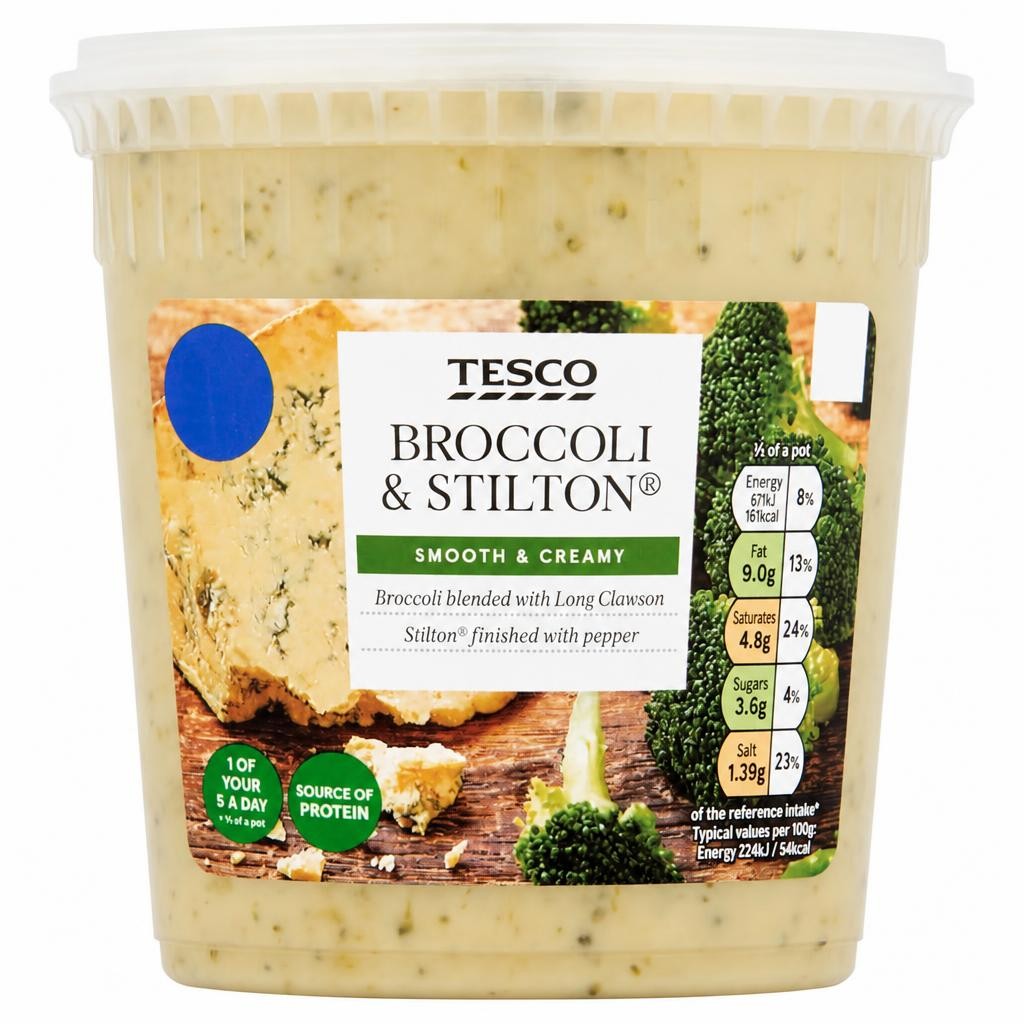 Tesco Broccoli & Stilton Soup 600G