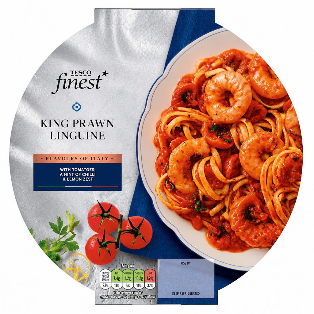 Tesco Finest King Prawn Linguine 400G