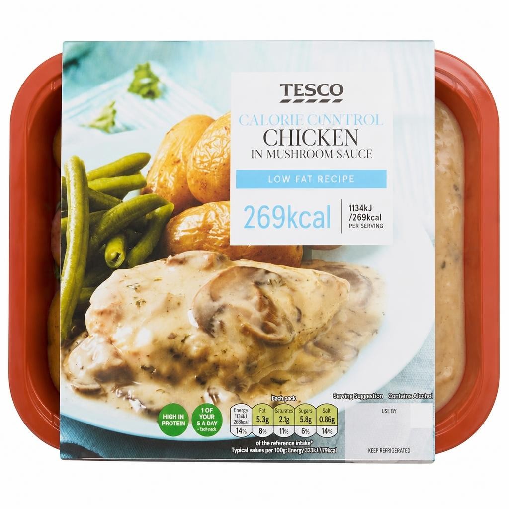 Tesco Calorie Controlled Chicken In Mushroom Sauce 370G