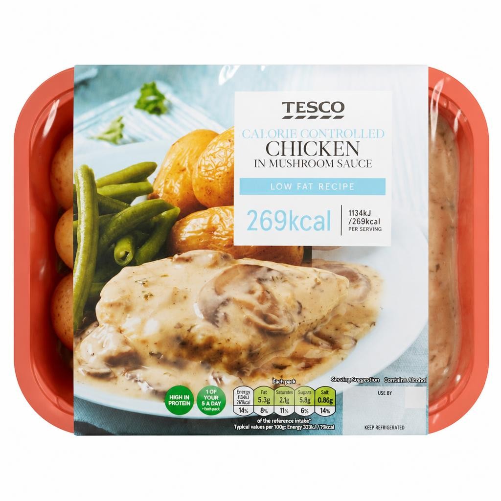 Tesco Calorie Controlled Chicken In Mushroom Sauce 370G