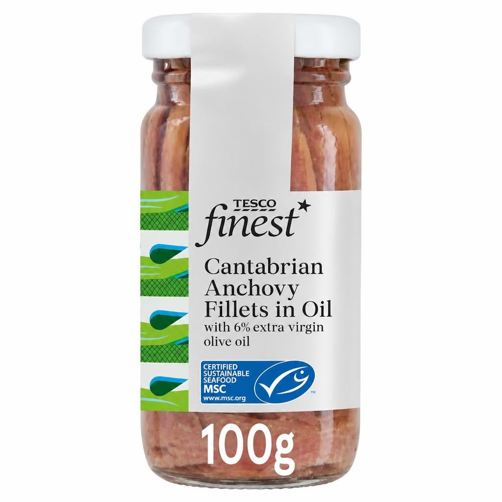 Tesco Finest Cantabrian Anchovy Fillets 100G